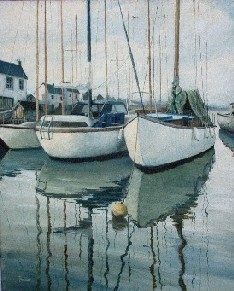 Painting of the Lady B 	Marina, Southwick, Sussex
