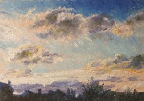 Painting of Evening Sky Over Shoreham